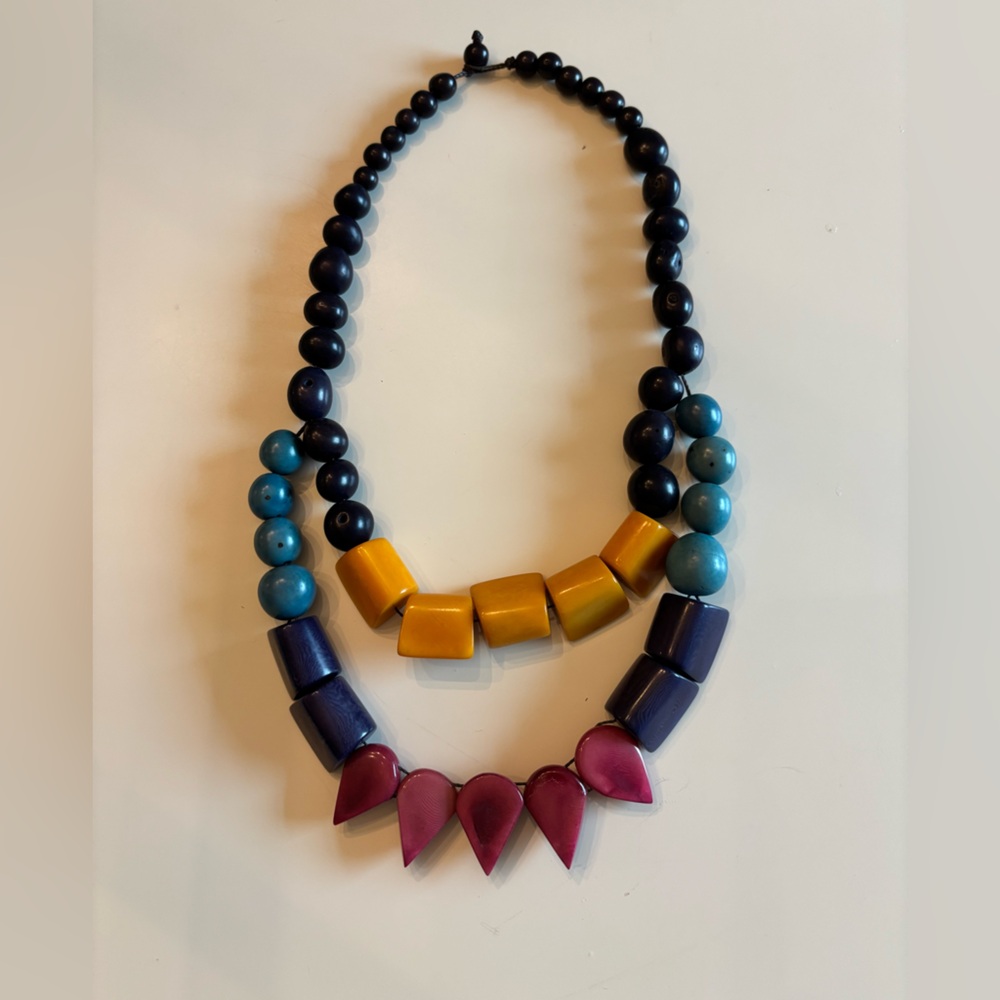 Designer from Fashion Industry Gallery wooden colorful necklace